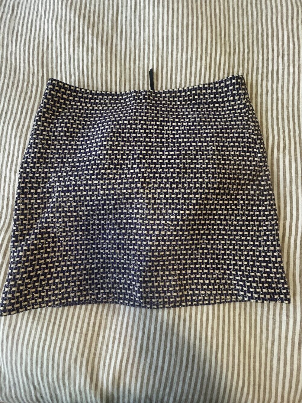 J. Crew Woven Silk-Blend Pencil Mini Skirt Purple Size 4
